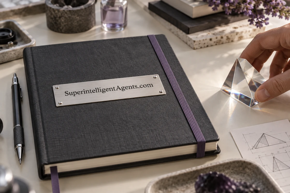 An optical study with a SuperintelligentAgents.com nameplate